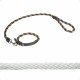 Collier et laisse cuir/corde pour chien Norton